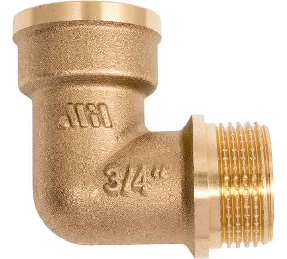 Угольник латунный Millennium 3/4" x 3/4" внутренняя/наружная резьба LUFM3434