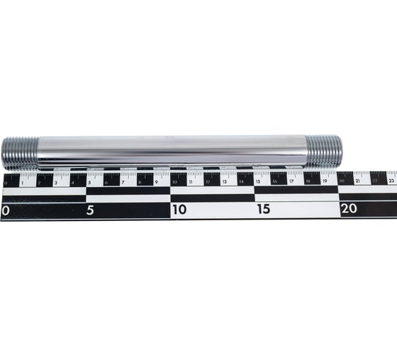 Удлинительный бочонок хромированный Millennium L=200мм, 1/2" x 1/2" наружная/наружная резьба SMX200
