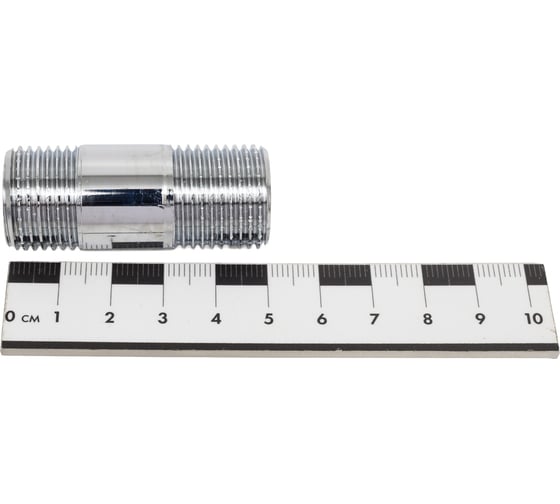 Удлинительный бочонок хромированный Millennium L=50мм, 1/2" x 1/2" наружная/наружная резьба SMX50