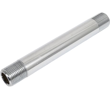 Удлинительный бочонок хромированный Millennium L=150мм, 1/2" x 1/2" наружная/наружная резьба SMX150