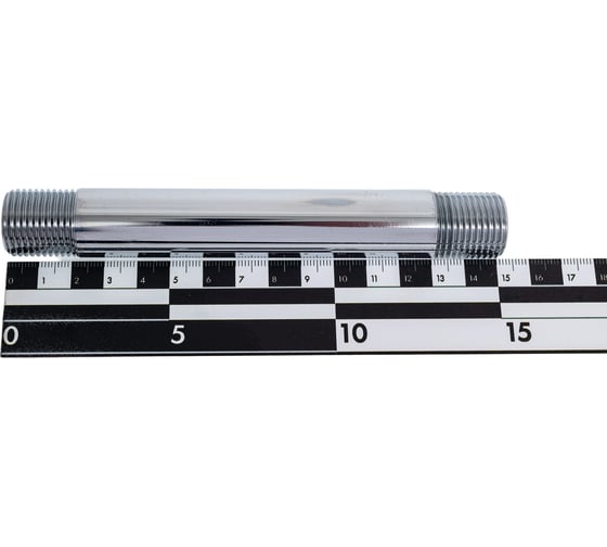 Удлинительный бочонок хромированный Millennium L=150мм, 1/2" x 1/2" наружная/наружная резьба SMX150