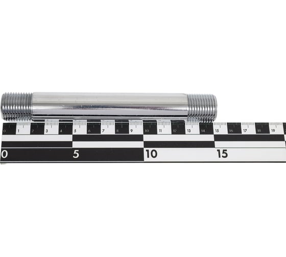 Удлинительный бочонок хромированный Millennium L=150мм, 1/2" x 1/2" наружная/наружная резьба SMX150