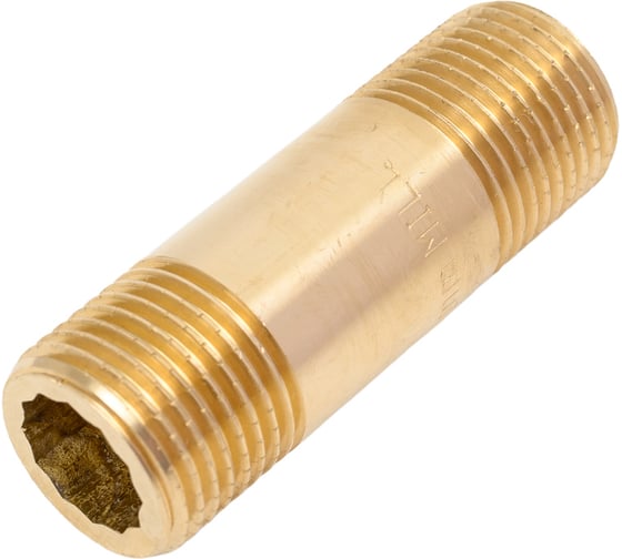 Удлинительный бочонок латунный, никелированный Millennium L=60мм, 1/2" x 1/2" наружная/наружная резьба LBUM1260