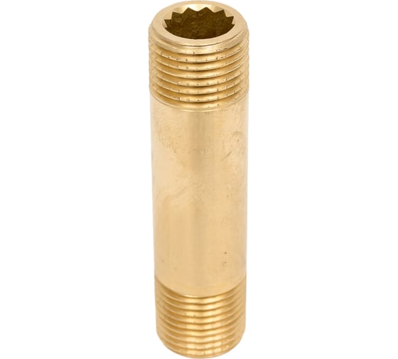 Удлинительный бочонок латунный, никелированный Millennium L=80мм, 1/2" x 1/2" наружная/наружная резьба LBUM1280