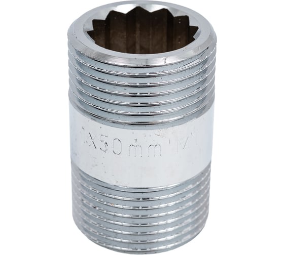 Удлинительный бочонок хромированный Millennium L=50мм, 1" x 1" наружная/наружная резьба SMX5001