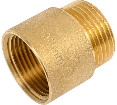 Гайка удлинительная латунная, никелированная Millennium 3/4" х 20мм внутренняя/наружная резьба LUG3420