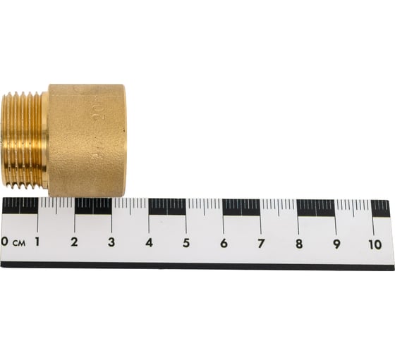Гайка удлинительная латунная, никелированная Millennium 3/4" х 20мм внутренняя/наружная резьба LUG3420