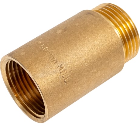 Гайка удлинительная латунная, никелированная Millennium 1" х 50мм внутренняя/наружная резьба LUG1050