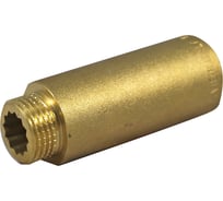 Гайка удлинительная латунная никелированная 1/2"×25 мм внутренняя/наружная резьба для удлинения трубопроводных соединений Millennium LUG1225