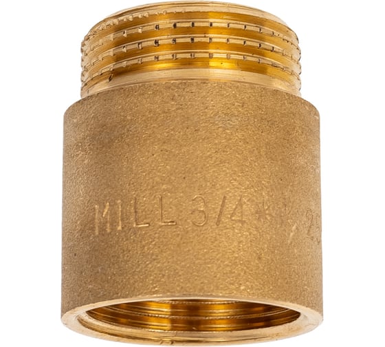 Гайка удлинительная латунная, никелированная Millennium 3/4" х 25мм внутренняя/наружная резьба LUG3425