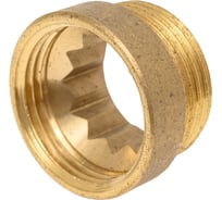 Гайка удлинительная латунная, никелированная Millennium 1" х 10мм внутренняя/наружная резьба LUG1010