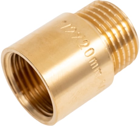 Гайка удлинительная латунная, никелированная Millennium 1/2x20мм внутренняя/наружная резьба LUG1220