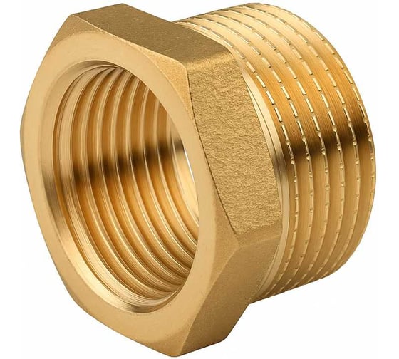 Футорка латунная 1 1/4"×1" наружная/внутренняя резьба для сантехнических соединений Millennium LFMF3210 1