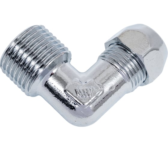 Цанга угловая хромированная Millennium 10x1/2" с наружной резьбой XUM1012