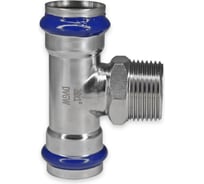 Тройник из нержавеющей стали 28×1/2"×28 с наружной резьбой Millennium TPNM2812