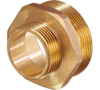 Ниппель латунный никелированный переходной 1 1/2"×3/4" с наружной резьбой для соединения труб разного диаметра Millennium LBMM4034