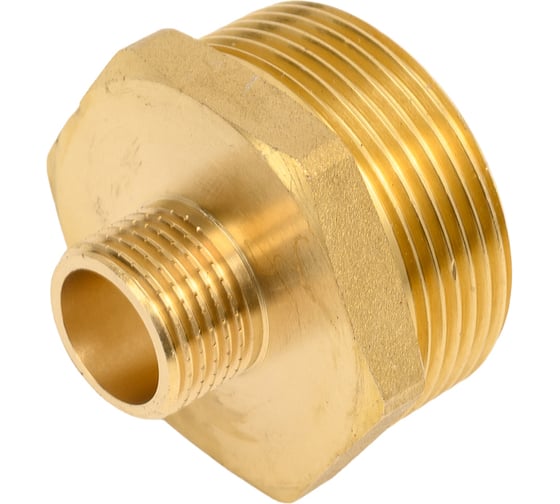 Ниппель латунный никелированный переходной Millennium 1 1/2" х 1/2" с наружной резьбой LBMM4012