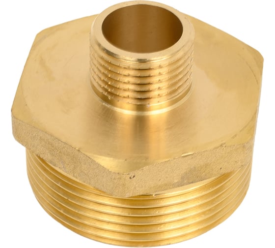 Ниппель латунный никелированный переходной Millennium 1 1/2" х 1/2" с наружной резьбой LBMM4012