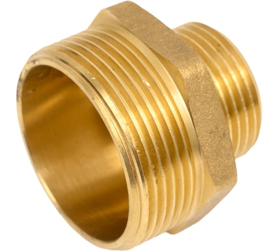Ниппель латунный никелированный переходной Millennium 1 1/2" х 1" с наружной резьбой LBMM4010