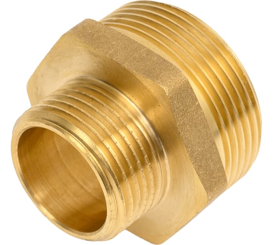 Ниппель латунный никелированный переходной Millennium 1 1/2" х 1" с наружной резьбой LBMM4010