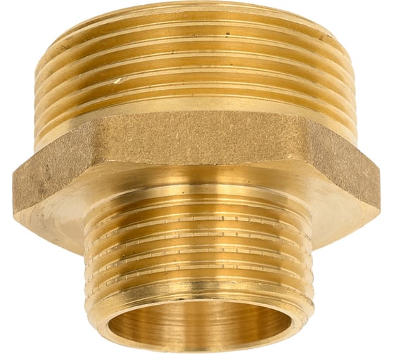 Ниппель латунный никелированный переходной Millennium 1 1/2" х 1" с наружной резьбой LBMM4010