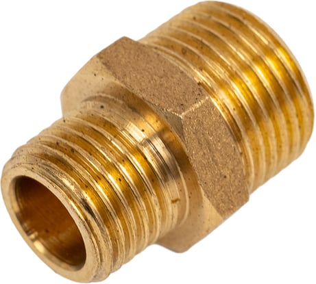Ниппель латунный никелированный переходной Millennium 1/4" х 3/8" с наружной резьбой LBMM3814