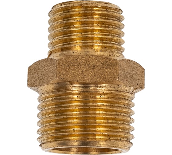 Ниппель латунный никелированный переходной Millennium 1/4" х 3/8" с наружной резьбой LBMM3814