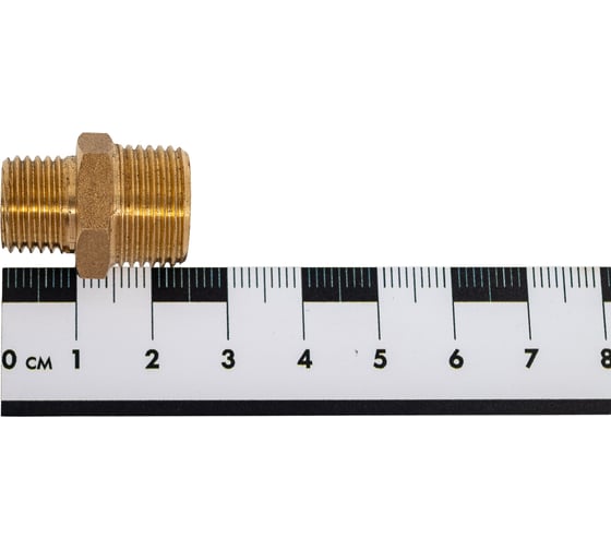 Ниппель латунный никелированный переходной Millennium 1/4" х 3/8" с наружной резьбой LBMM3814