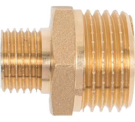 Ниппель латунный никелированный переходной Millennium 1/2" х 1/4" с наружной резьбой LBMM1214