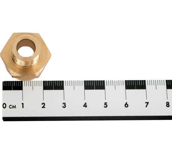 Ниппель латунный никелированный переходной Millennium 1/2" х 1/4" с наружной резьбой LBMM1214