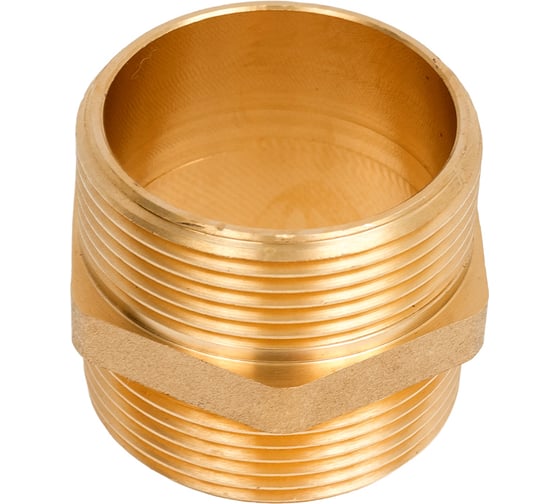Ниппель латунный никелированный Millennium 1 1/2" с наружной резьбой LBMM4040