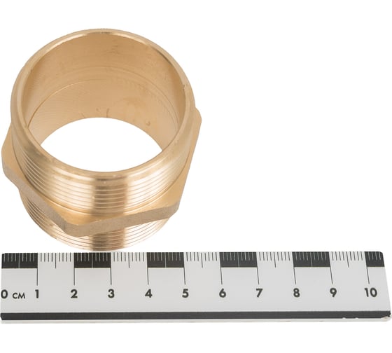 Ниппель латунный никелированный Millennium 1 1/2" с наружной резьбой LBMM4040