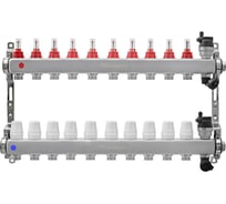 Коллекторная группа Millennium 1" для теплого пола 10-ти контурная с расходомерами | Нержавеющая сталь KGBT1110