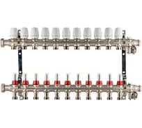 Коллекторная группа Millennium для теплого пола 10-ти контурная с расходомером KGTP1110