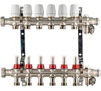Коллекторная группа Millennium для теплого пола 6-ти контурная с расходомером KGTP1106
