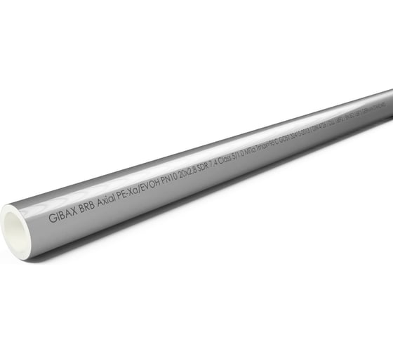 Труба PEX-a из сшитого полиэтилена GIBAX 20х2.8 мм, 10 бар, 100 м, серая PE-Xa 2028-100Ev
