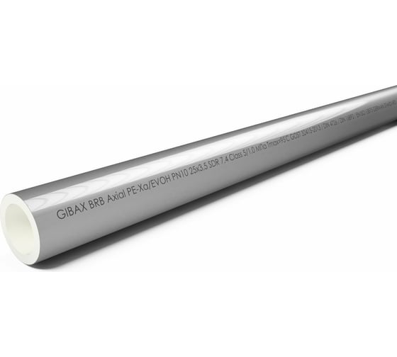 Труба PEX-a из сшитого полиэтилена GIBAX 25х3.5 мм, 10 бар, 50 м, серая PE-Xa 2535-50Ev