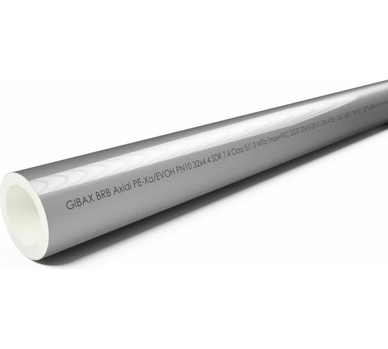 Труба PEX-a из сшитого полиэтилена GIBAX 32х4.4 мм, 10 бар, 50 м, серая PE-Xa 3244-50Ev