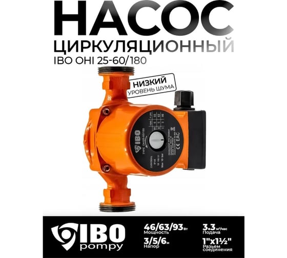 Циркуляционный насос IBO OHI 25-60/180 2000002060017