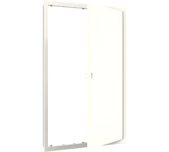 Люк ревизионный EVECS ЛР фланец, 396x496, ручка, 418x518, пластик Ivory Л4050Р Ivory