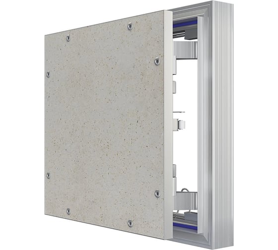 Люк ревизионный EVECS D Ceramo Optimum 300x300 скрытый монтаж петля алюминий D3030 Ceramo Optimum