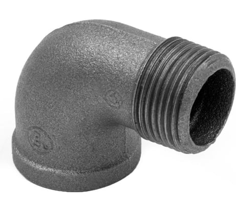 Колено AV Engineering 2 вн.-нар. чугун черный AVEC411000002