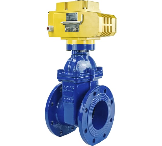 Клиновая задвижка DN.ru 30ч939р GGG50-EPDM-F4-BLUE Ду125 Ру16 электропривод MT-200 380В D040-05454