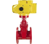 Задвижка клиновая DN.ru 30ч939р Ду125 Ру16 с электроприводом MT-200 380В, цвет - красный D040-00734