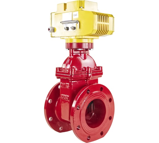 Клиновая задвижка DN.ru 30ч939р GGG50-EPDM-F4-RED Ду125 Ру16, электропривод MT-200 380В D040-00734
