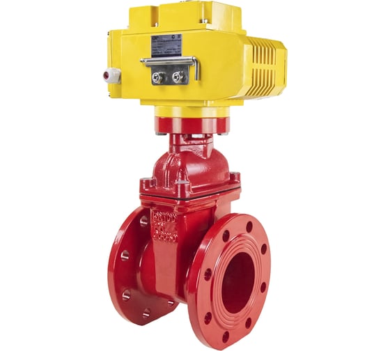 Клиновая задвижка DN.ru 30ч939р GGG50-EPDM-F4-RED Ду100 Ру16, электропривод MT-100 380В D040-00730