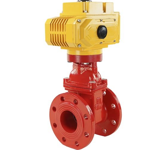 Клиновая задвижка DN.ru 30ч939р GGG50-EPDM-F4-RED Ду80 Ру16, электропривод MT-100 220В D040-00725 1