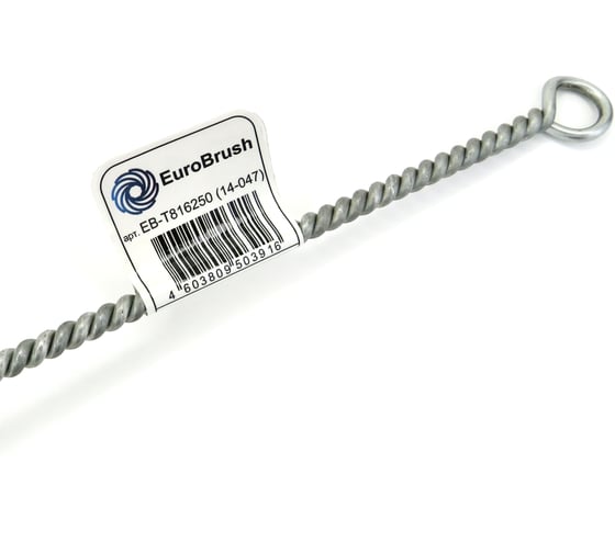 Щетка ерш EuroBrush Д50x100x300 с хв-м + кольцо, ворс гофр сталь 0,30 (код 14-047) EB-T816250