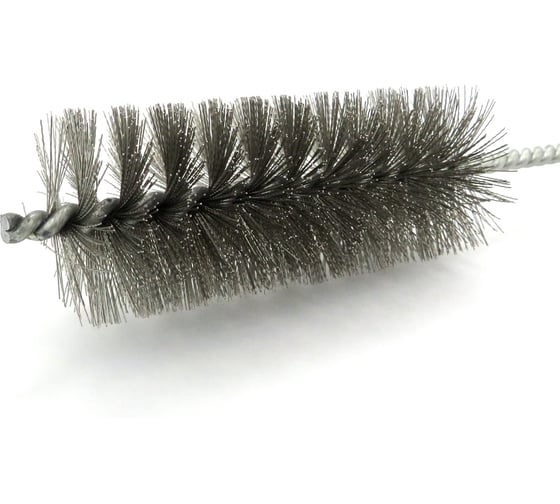 Щетка ерш EuroBrush Д40x100x300 с хв-м + кольцо, ворс гофр сталь 0,25 (код 14-037) EB-T816240