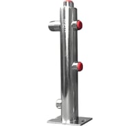 Консоль крепление бака+группа безопасности RISPA AISI 304 полир/ 5 вых./ кругл/ 3/4 ниж.подкл н.р./ шаблон RTA INOX-0111HNR